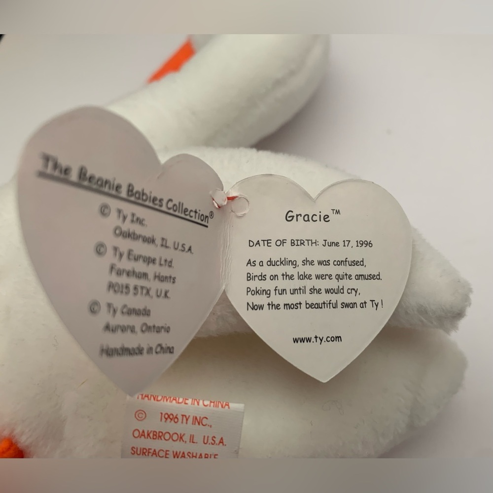 Ty Gracie the Swan Beanie - Picture 3 of 4